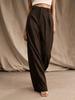Women Solid Wide Leg Formal Trousers Office Style