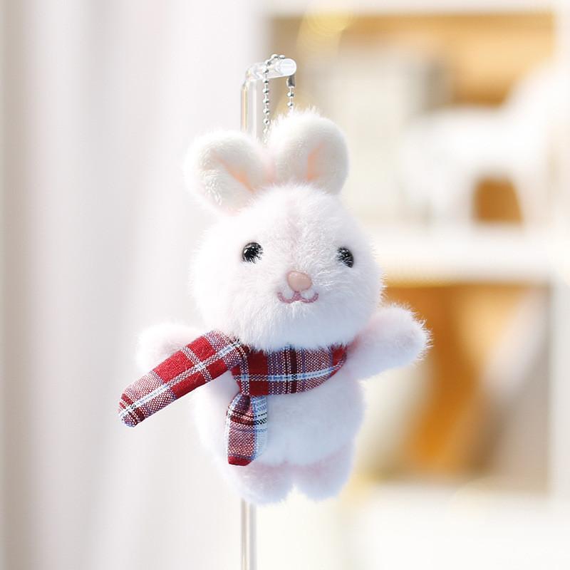 Soft Rabbit Plush Doll With Scarf For Bag Charm Girls Travel Gift
