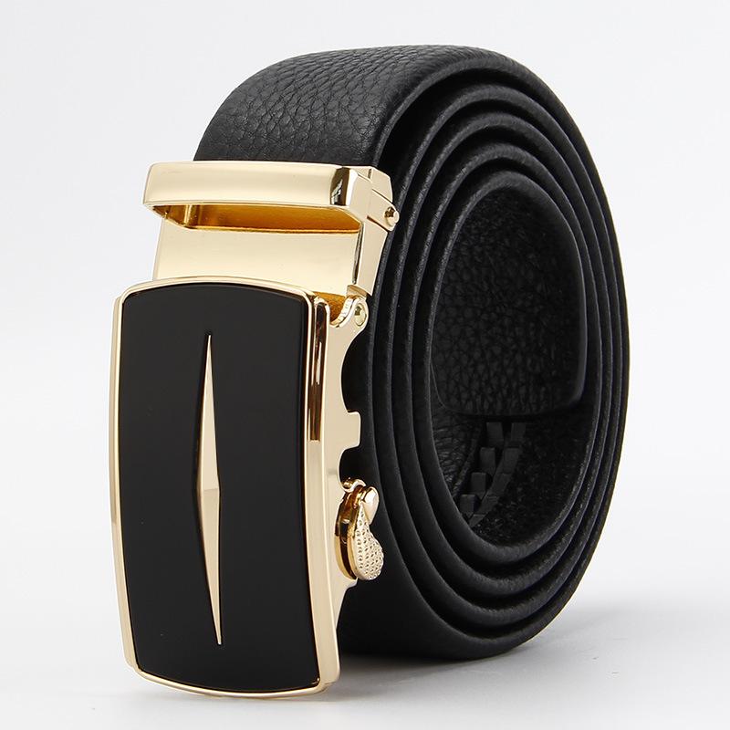 Men's Head Layer Leather Belt High End Automatic Buckle Belt Business Versatile Cowhide Belt