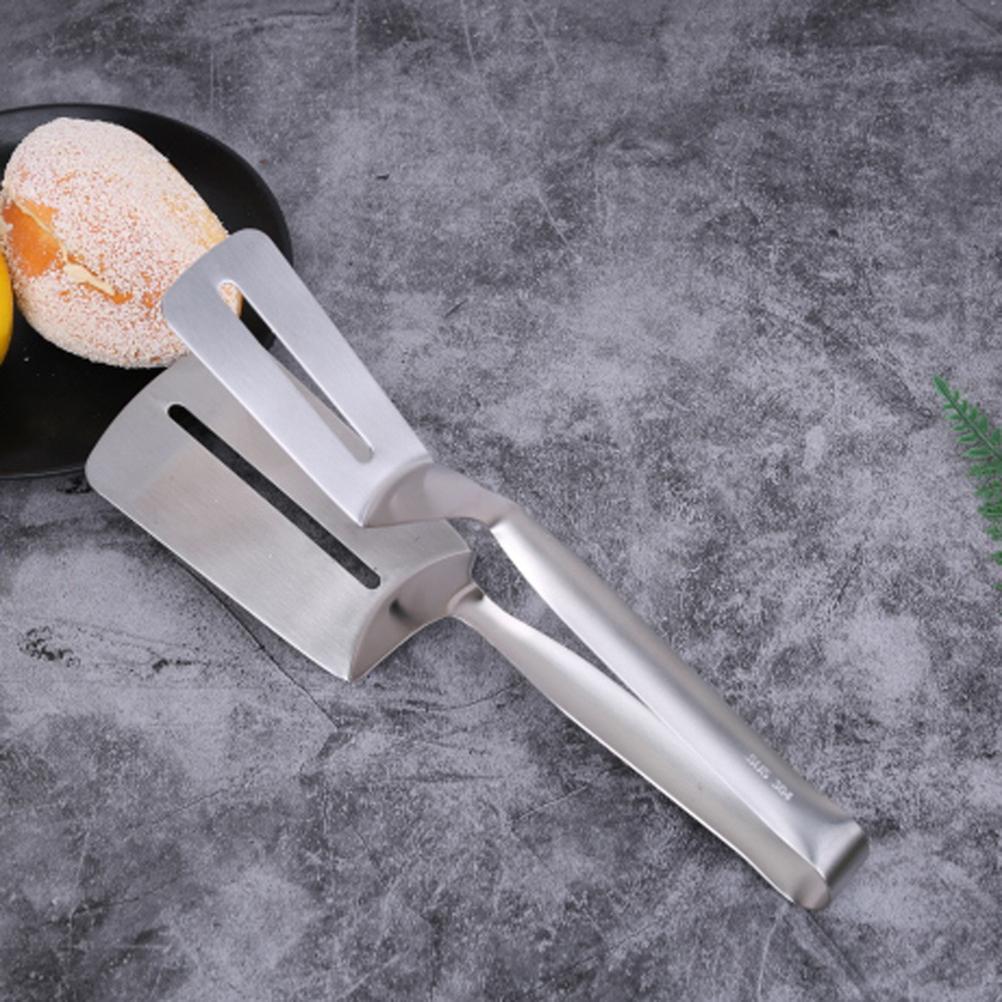 Stainless Steel Steak Clamps Cooking Tongs Multifunctional Food Flipping Spatula Tongs Clip for Meats Pizza Pies