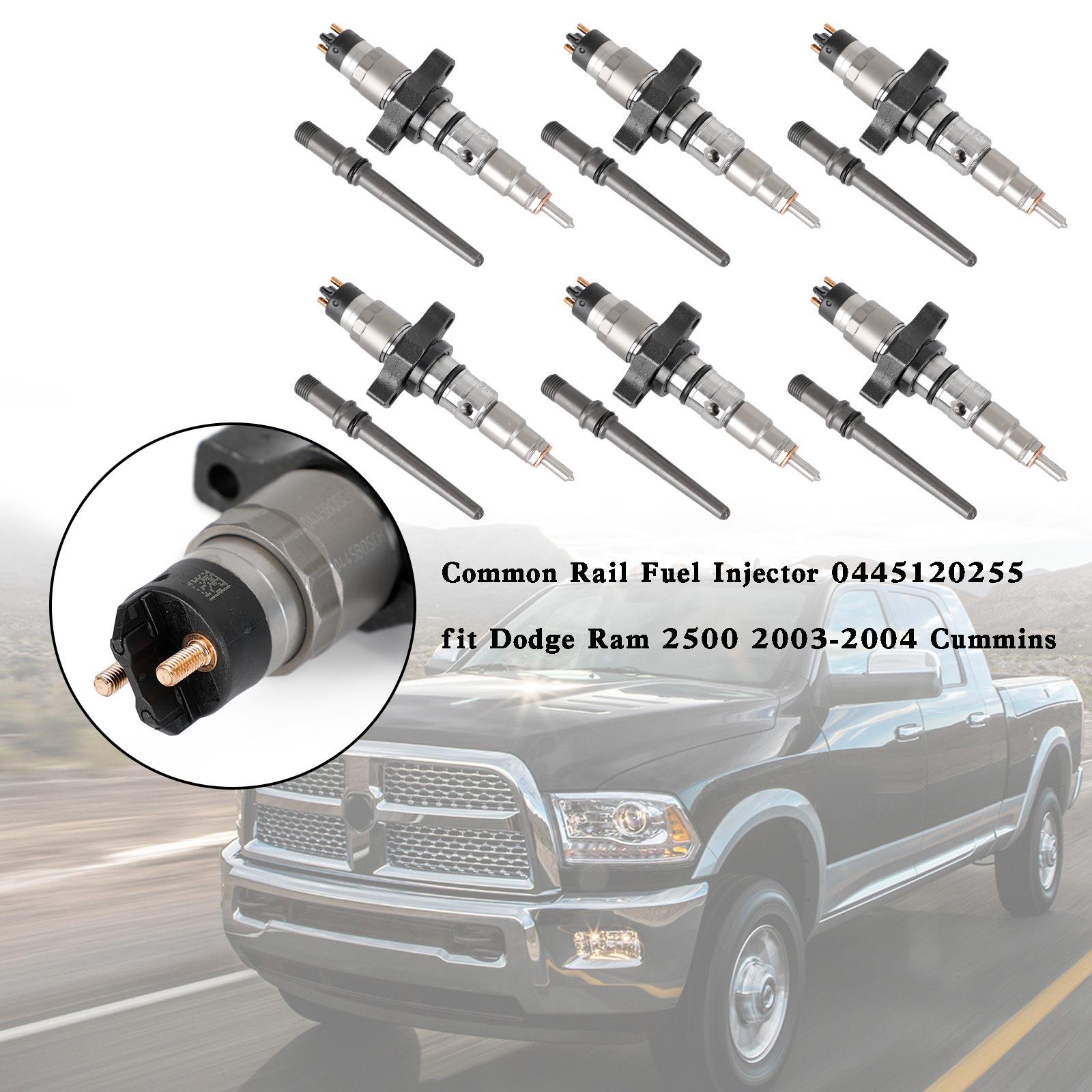

6PCS Common Rail Fuel Injector 0445120255 Fit for Dodge Ram 2500 2003-2004 Cummins