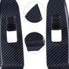 4PCS Window Switch Panel Cover Carbon Fiber Replacement for Mazda CX‑3 CX3 2016‑2021