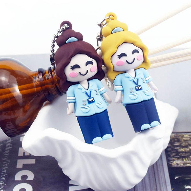 Medical Shape Ampoule Bottle Opener Nurse Doctor Special Rubber Syringe Cutter Bottle Opener Keychain Two-in-one Multifunctional