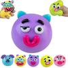 Cartoon Expression Squeeze Toy 2Pcs Dog Face Stress Relief Fidget Anti-stress Slow Rising Home Office Worker Anxiety Reduction Ball Decompression