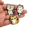 Adorable Cat Crocs Charms & DIY Shoe Buckles - PVC Drip Mold Accessories