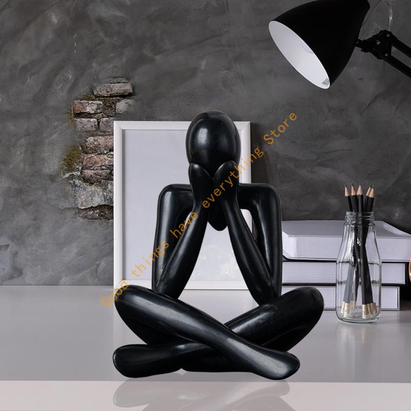 Abstract Figurine Sculpture Modern Art Homes Decors Plastic Statue for Living Room or Office Bookshelf Display 55KF