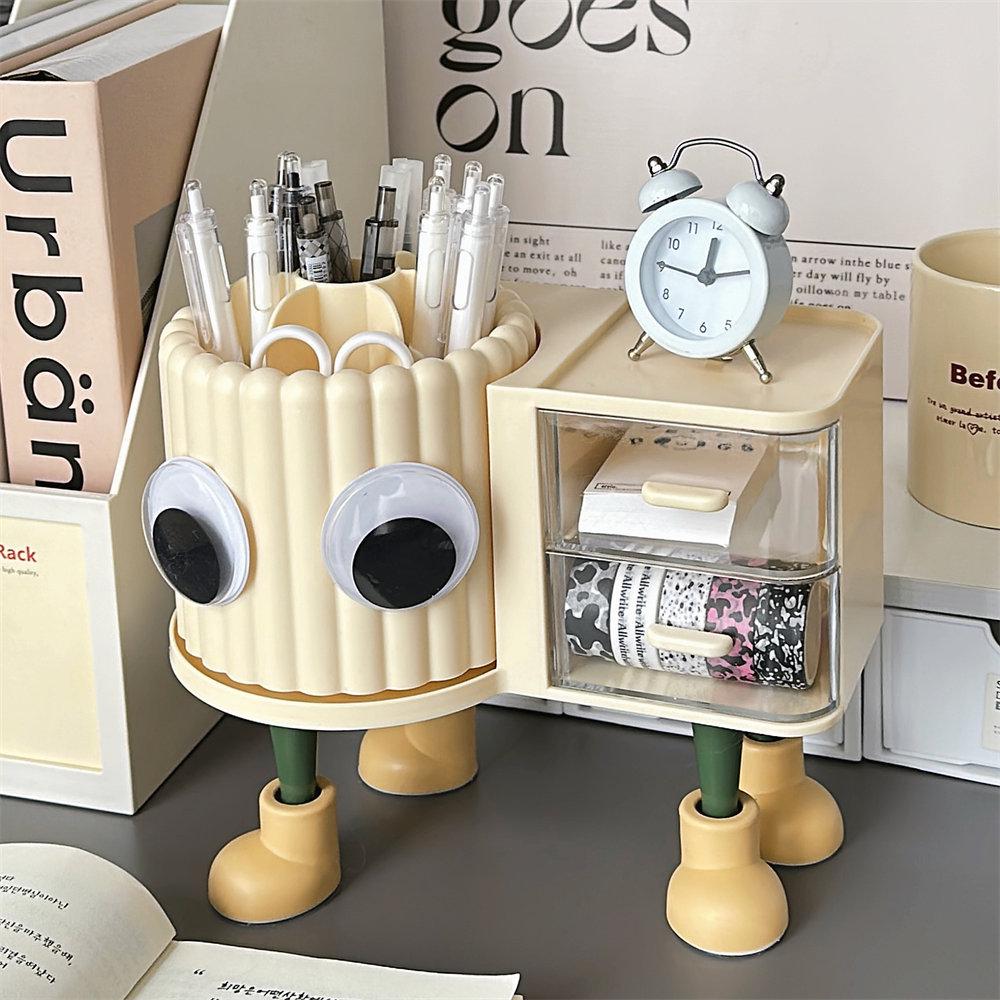 Rotating Dust-Proof Cosmetic Organizer: Makeup Brush Holder, Lipstick & Eyeshadow Storage, Desk Pen Holder