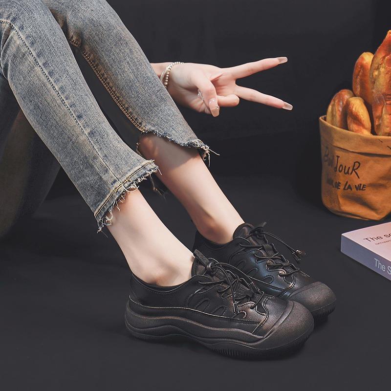 New little white shoes female students thick-soled versatile casual sports board shoes tide