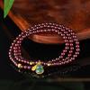 Garnet Multi-loop Gourd Bracelet, Ethnic Style, Universal for Gifting
