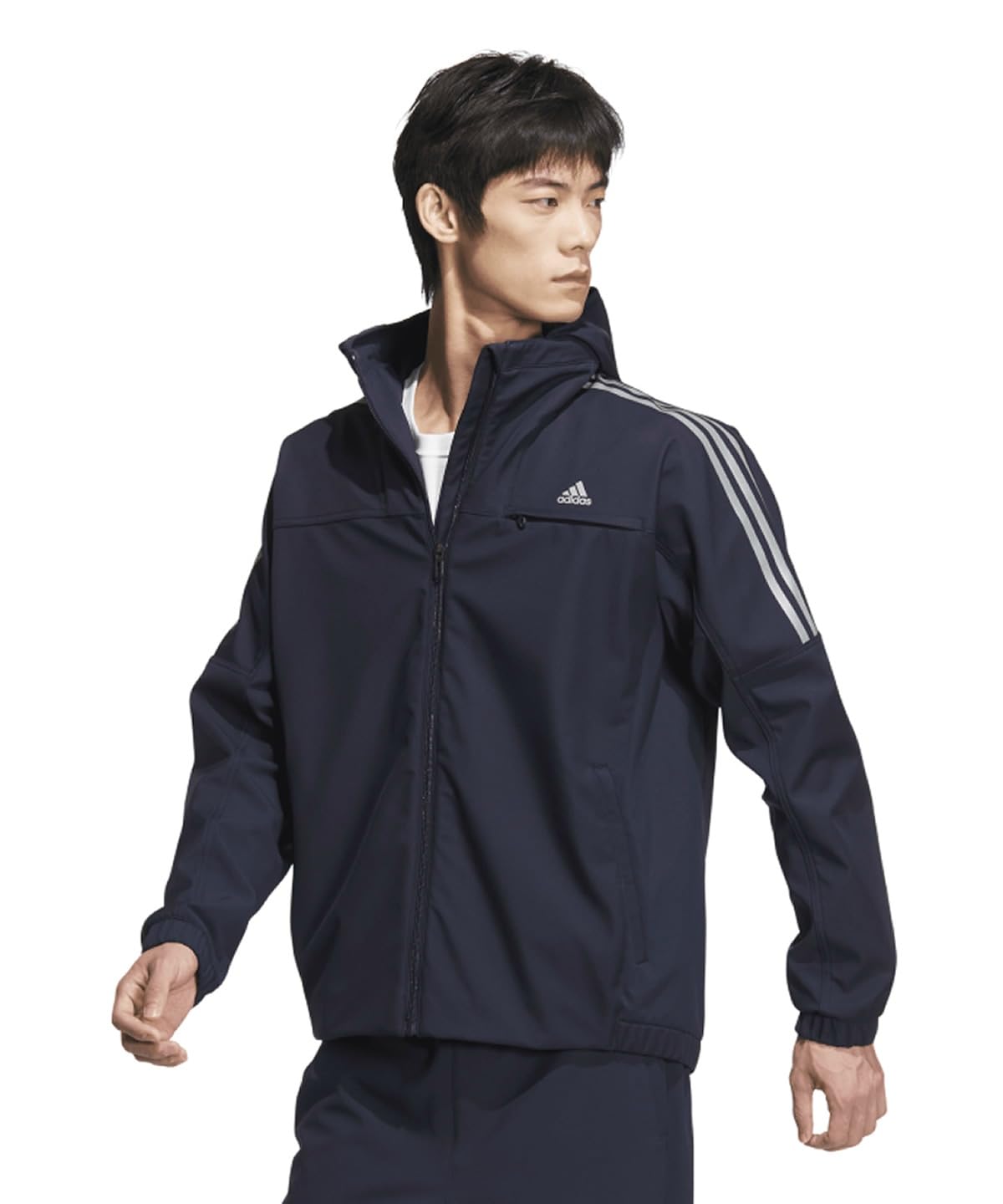 

Куртка Must Have Small Logo Regular Fit Bonded Fleece Full Zip Hoodie KWX72 Legend Ink [Adidas] Мужская (JG8516) Дж/С