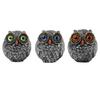 1/3Pcs Handmade Realistic Owl Statue with Big Eyes Intricate Feathers Metal Owl Figurine Home Decor