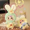 Non-Toxic (Baby Three-Miniature Bunny)Cute Plush Fruit Plastic Toys Lovely Mini Rabbit Toys Suitable For Halloween