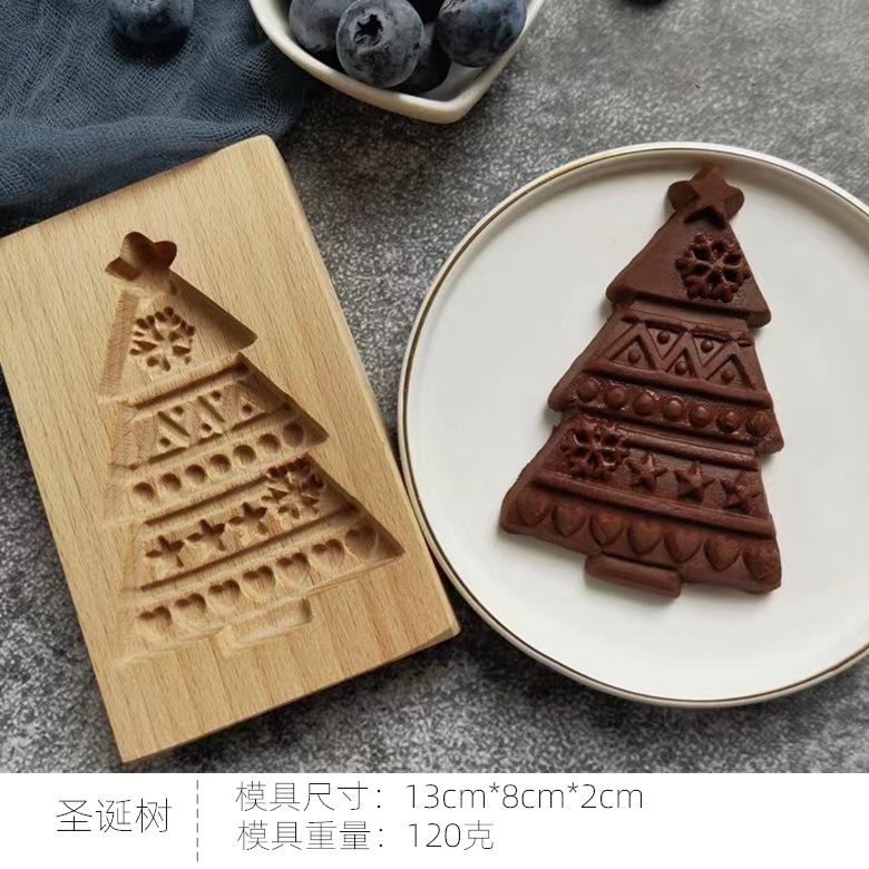 Wooden Cookie Cutter Mold Wedding Cookie Moulds Flower Tree Cartoon Animals Pattern Cake Baking Mould Tools for Christmas Easter