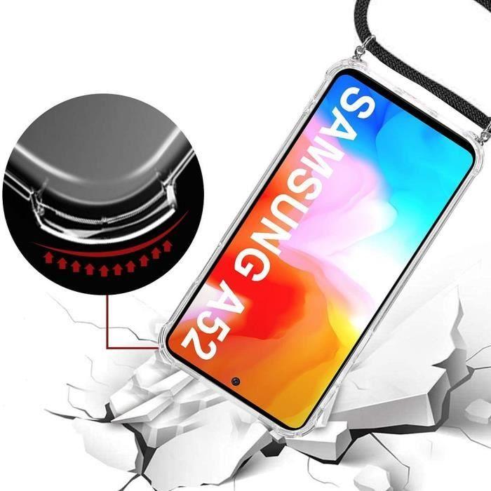 Coque de protection - PROSHOP - Samsung Galaxy A52 5G - Souple - Anti-choc - Transparent-rouge