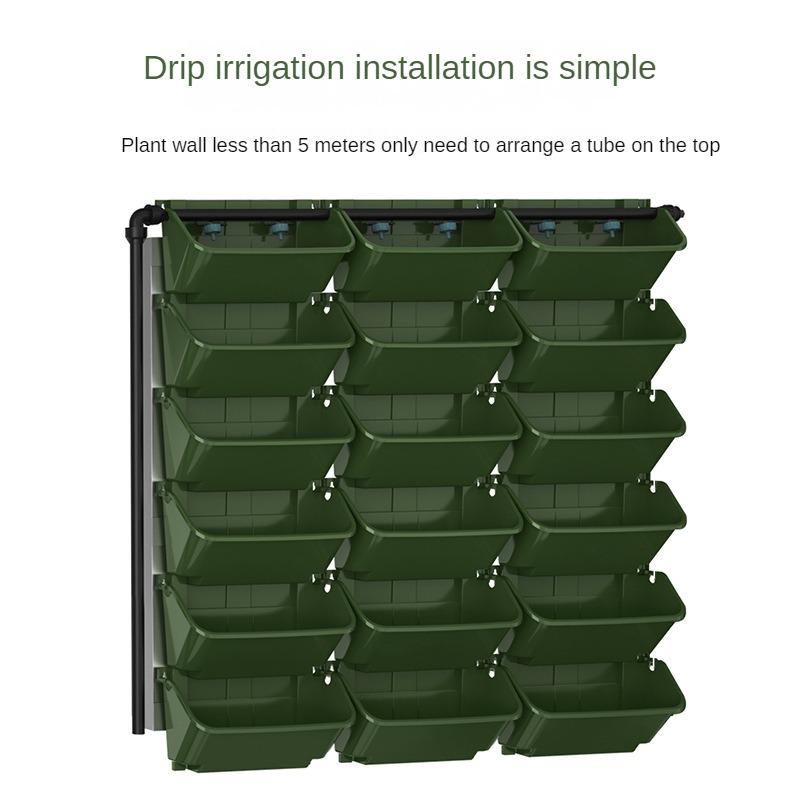 3pcs Wall Mounted Flowerpot Garden Plant Wall Hanging Flowerpot Hanging Plant Wall Box Plastic Container Can Be Assembled Tray