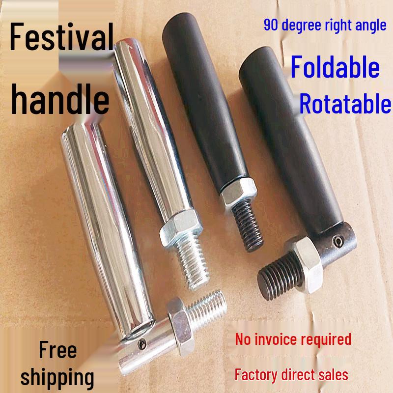Live Center Bakelite Handwheel with Folding Handle and Chrome-Plated Aluminum, M6-M12, 20x80. Foldable 16*50-M4 Plastic Handle