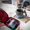 Kreatives Keramik Reise-Teeset Elegante Tasse Tragbare Schnelle Teetassen Kleines Set Ästhetische Outdoor-Tassen China Kung Fu Ungewöhnliches Teegeschirr Porzellan Geschenkbox