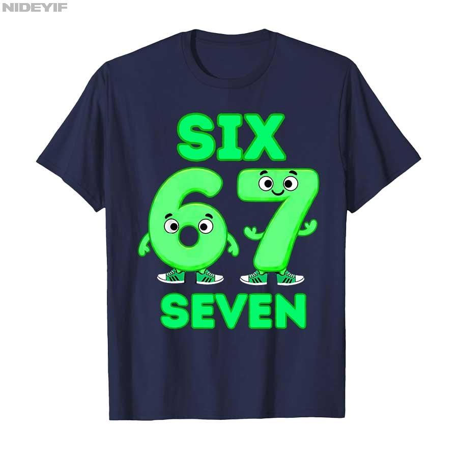 67 Italian Brainrot Lustige Italienische Brainrot Kinder 67 Sechs Sieben T-Shirt Für Männer Frauen 100% Baumwolle T-Shirts Kurzarm Oberteile 0930-1