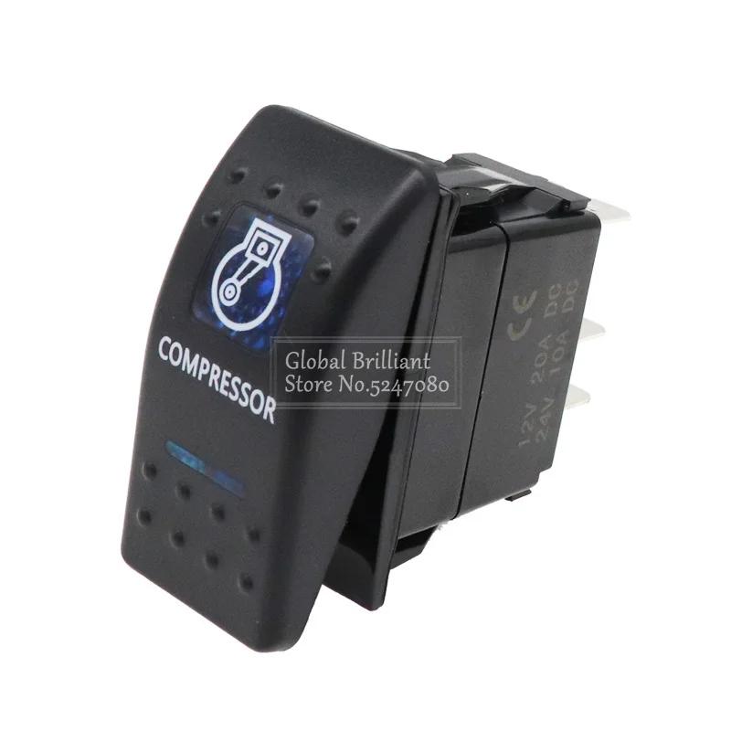12V / 24V Car Boat Caravan Rocker Switches Waterpoof  Rocker Switch Dual Blue LED Light HORN ROOF LED LIGHT BAR