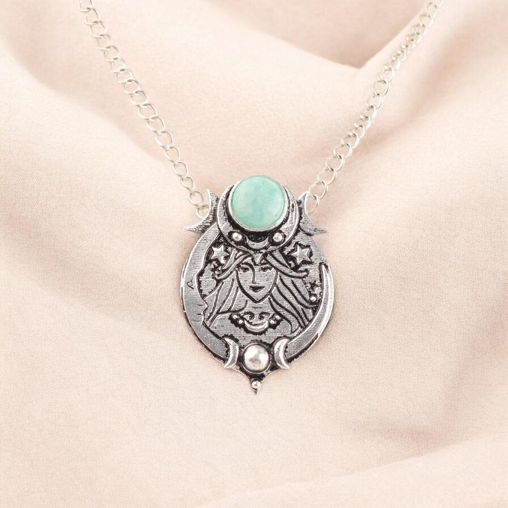 Beautiful Amazonite Gemstone 925 Sterling Silver Artisan Jewelry Pendant 1.63" CP-22-23