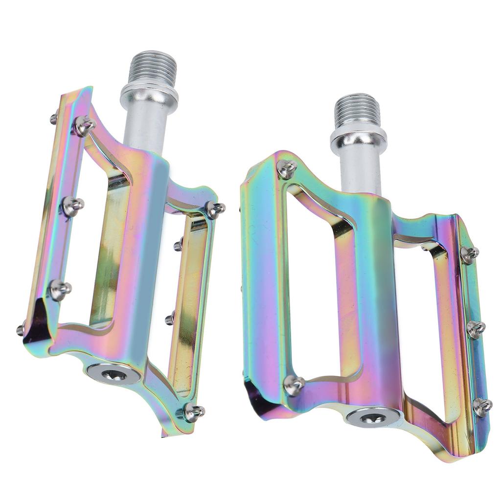 Aluminum Alloy Colorful Mountain Bike Pedals Lightweight Flat Bicycle Pedal Sets