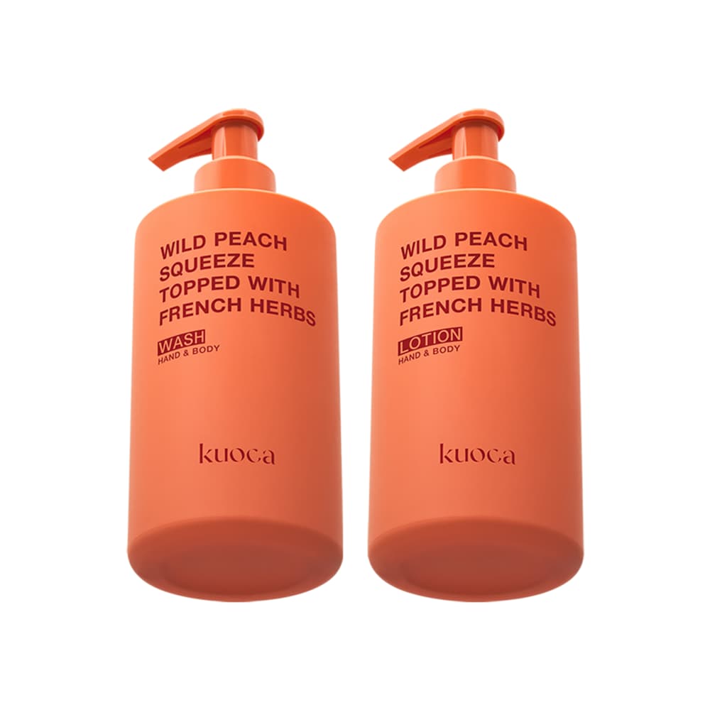

[KUOCA][2-piece set] Hand & Body Wash 300ml + Lotion 300ml (Choose 1 of 4) Wild Peach 2 types