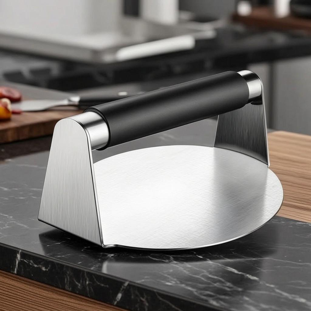 Kitchen Tool Set Stainless Steel Silicone Meat Press With Multifunction Hamburger Maker For Home Cooking