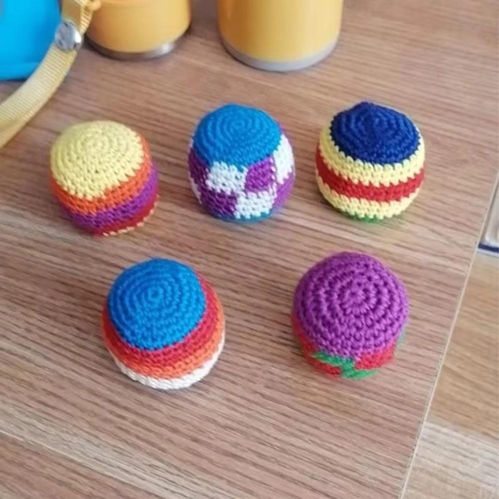 6/12/24Pcs Colorful Footbag Sacks Funny Kids Outdoor Toy Random Color Soft Juggling Balls  Beginner