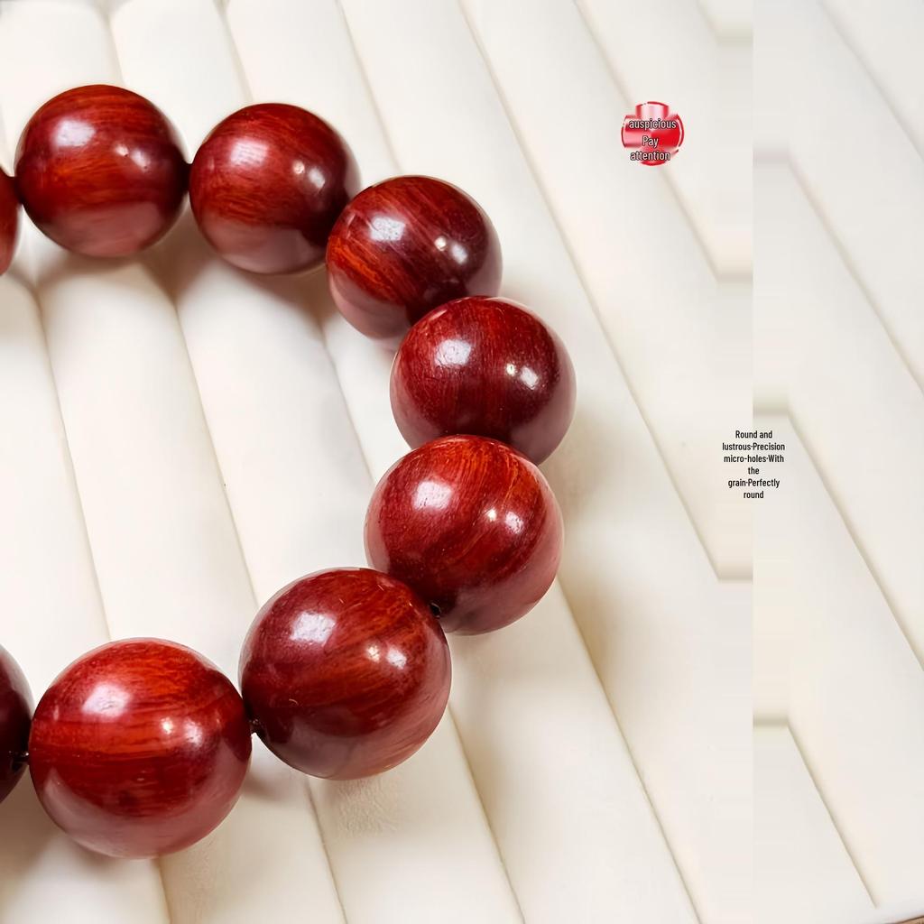 Zambia Red Sandalwood Beads Bracelet - Men's 20 Beads or Women's Sandalwood Rosary