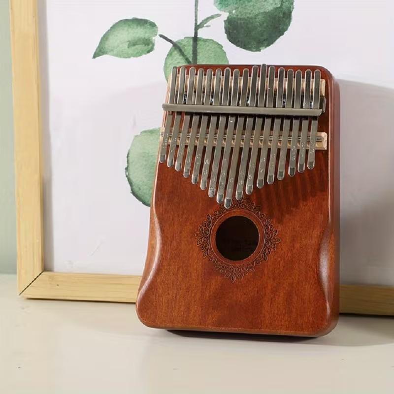 17 Tasti Kalimba Pianoforte a Pollice Tastiera Impiallacciata in Legno Massiccio Strumento Musicale Kalimba Pianoforte a Dita Regalo di Natale per Amanti della Musica