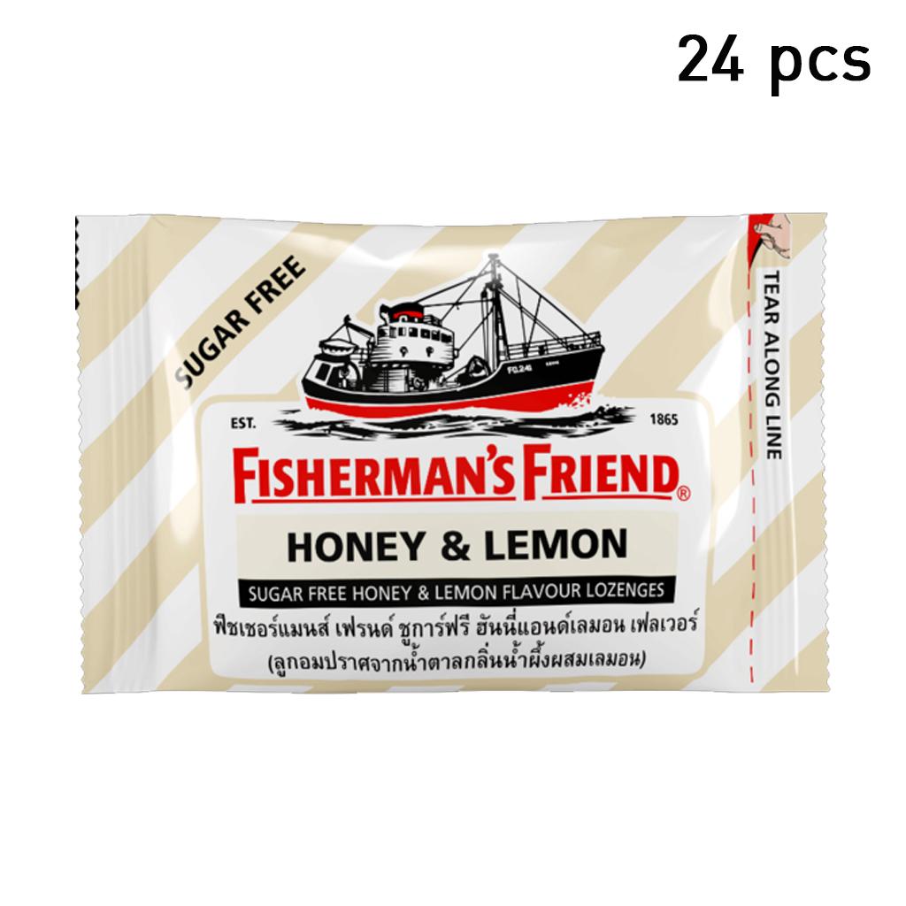 Fisherman's Friend Lozenges, Honey & Lemon, Sugar Free Honey & Lemon Flavour Lozenges, 25 G. X 6 /12 / 24 Pcs