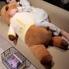 75/100cm Cute Giant Cartoon Capybara Plush Doll Throw Pillow Wear T-shirt Lying Capybara Plush Toy Home Decor Soft Hug Best Gift