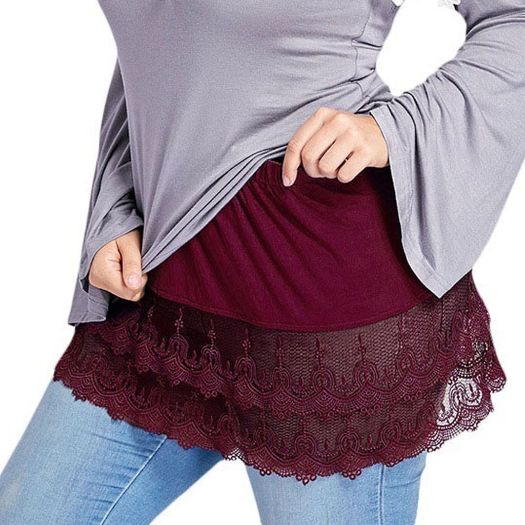 Women's Lace Hollow Stitching Short Skirt Anti-Walking Hem Short Skirt