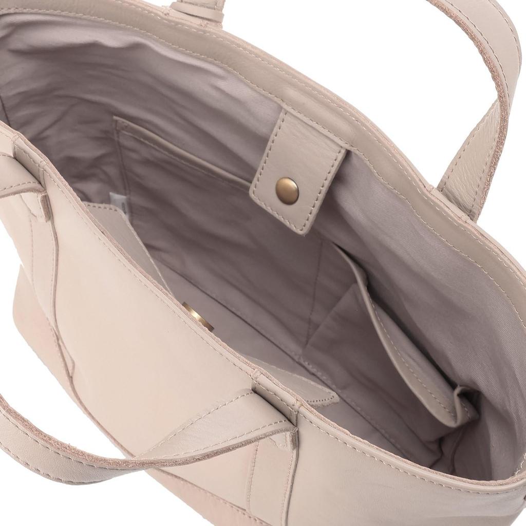 Peaks Peak Damen-Lederhandtasche, Beige, YT-3932