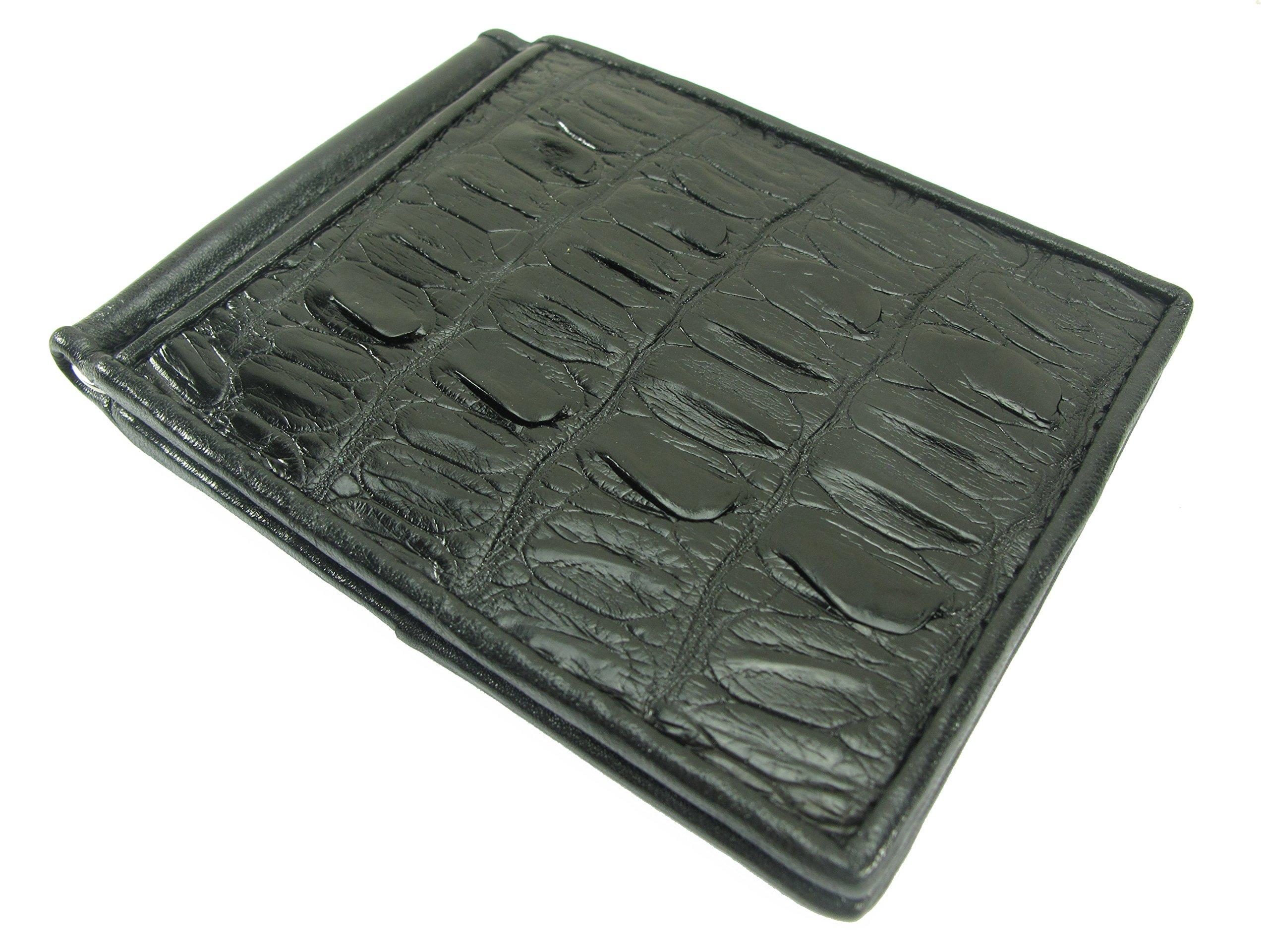 

PELGIO Luxury зажим для денег из крокодиловой кожи, черный