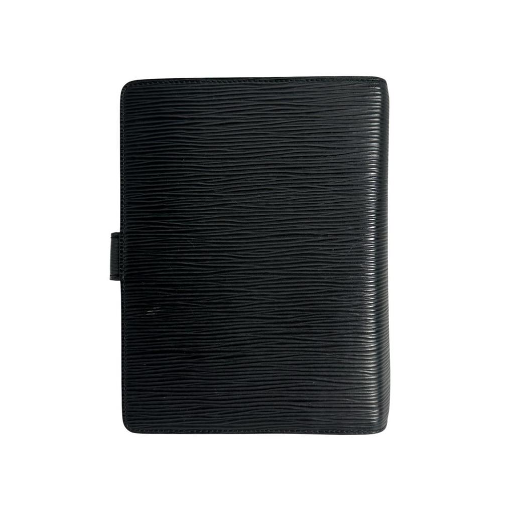 Louis Vuitton Epi Agenda MM Notebook Cover Epi Leather Noir Mens R20042 Used