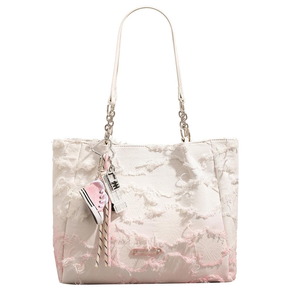 

New PAYOT Canvas Bag, Shoulder Bag Women s Gradient Pink PYNLFS219 32.0*10.9*27.9CM