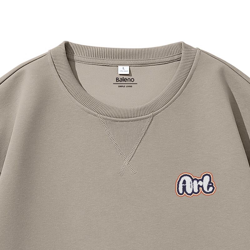 Baleno Unisex Letter Print Oversized Crewneck Sweatshirt