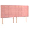 VidaXL Tête de Lit à LED Meuble de Chambre à Coucher Accessoire de Lit Double Tête de Cadre de Lit Intérieur Rose 3124119