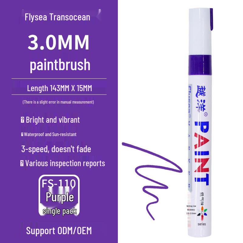 Low Odor White Oil-Based Paint Marker for Tires, Furniture, and Tiles