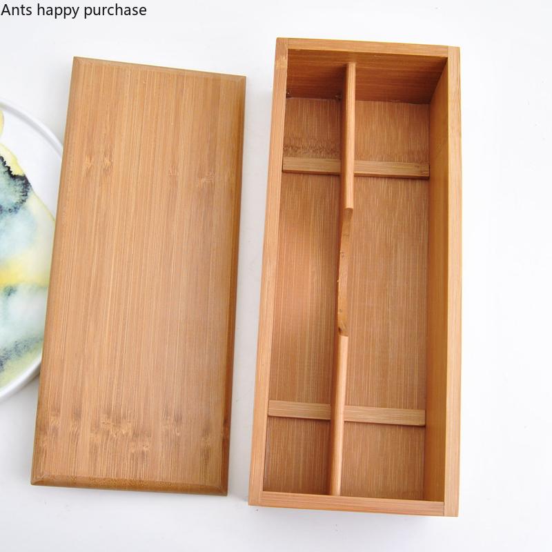 Bamboo Wood Cutlery Storage Box Household Kitchen Tools Restaurant Storage Knife and Fork Chopsticks Box Western Tableware Boxes