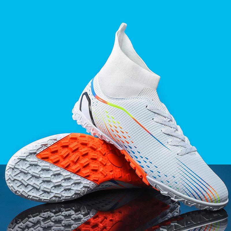 high-top football shoes broken nails sneakers long nails non-slip adult children's sports shoes men's professional training shoes