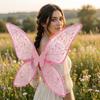 Organza Fairy Butterfly Wings Sparkle Kids Party Wings Creative Costume Wings Christmas Gift