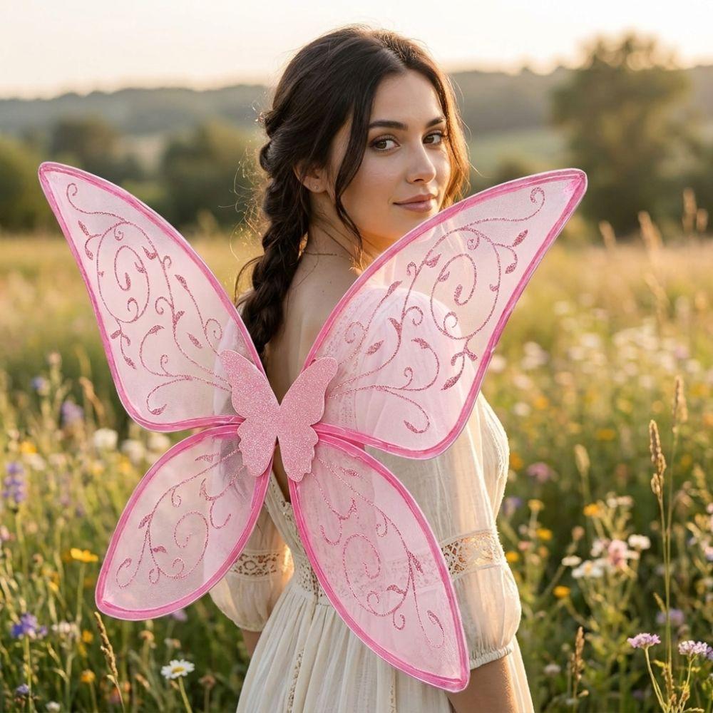 Organza Fairy Butterfly Wings Sparkle Kids Party Wings Creative Costume Wings  Christmas Gift