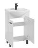Bathroom cabinet with washbasin 55 cm, standing, white gloss, on MEA legs