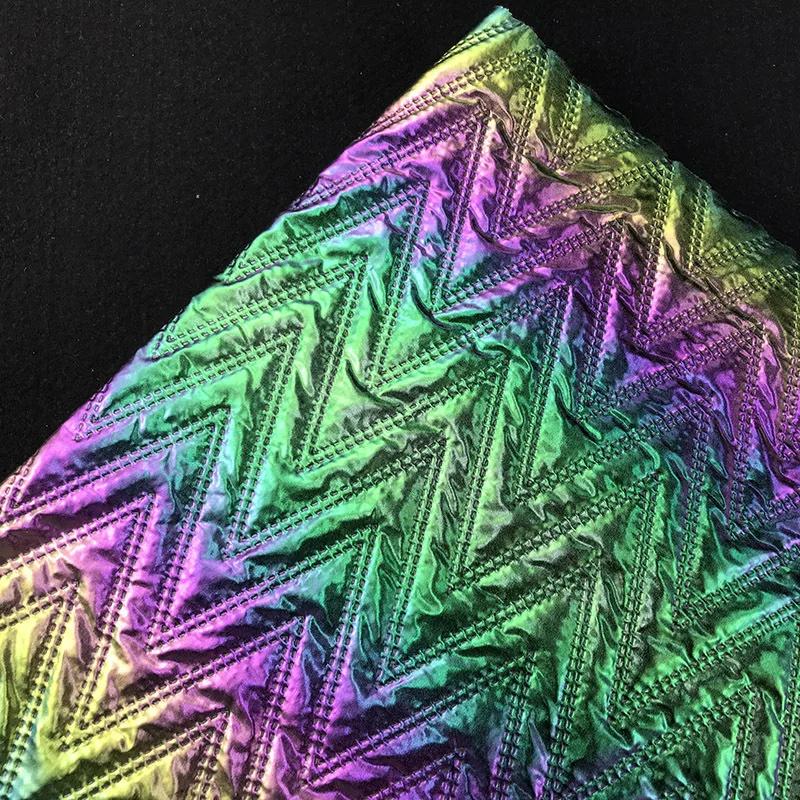 1yard Colorful PU Leather Embossing Cotton Lining Fabric Christmas Quilting Fabric for DIY Sewing Luggage Bag Interlining Fabric