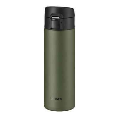 Tiger Thermos (TIGER) Water Bottle 480ml Mug Bottle One Touch Lightweight Stainless Steel Bottle Vacuum Insulated Thermal Insulation Green MKA-K048GK