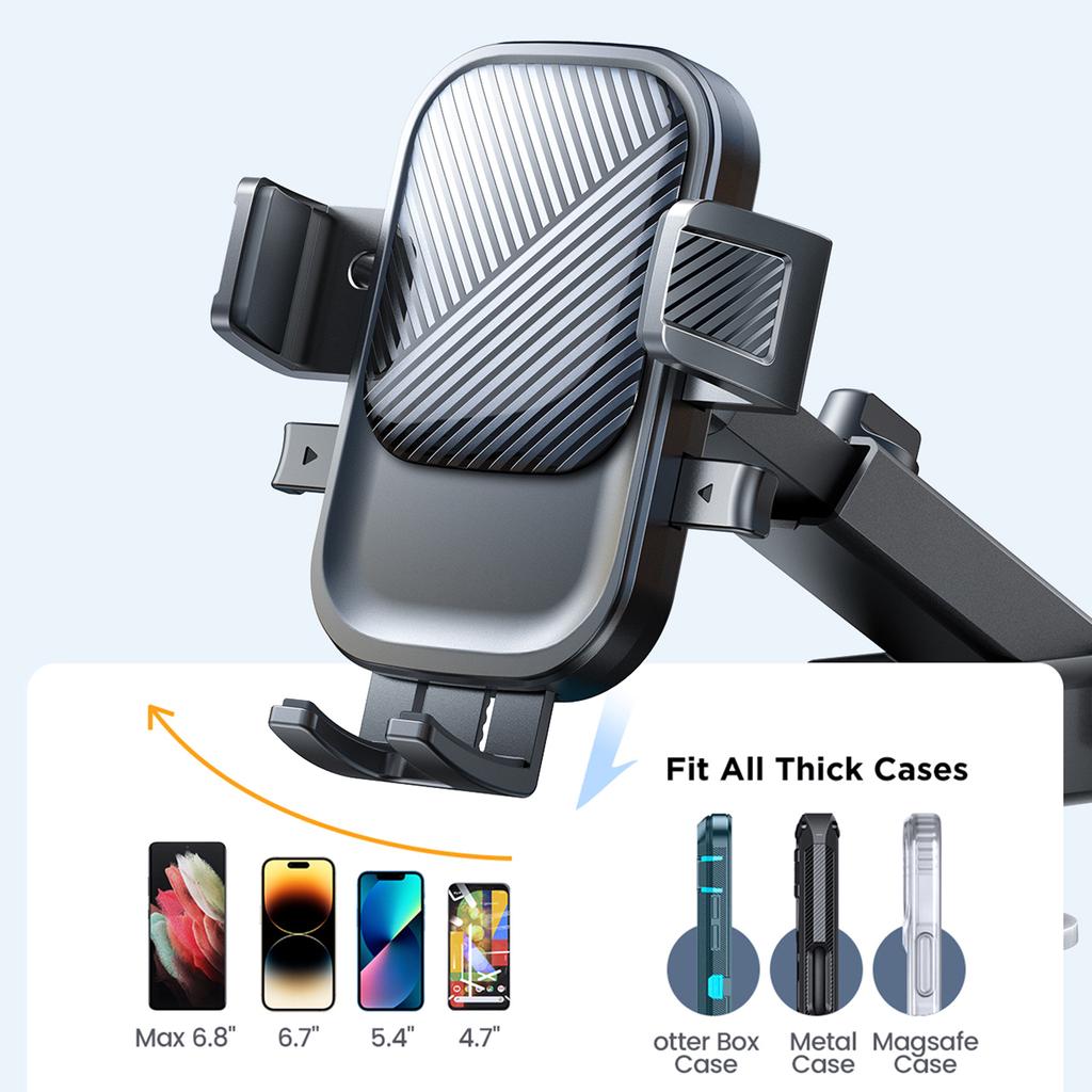 Car Phone Holder Mount Phone Mount for Car Windshield Dashboard Adjustable Handfree Automobile Phone Holder
