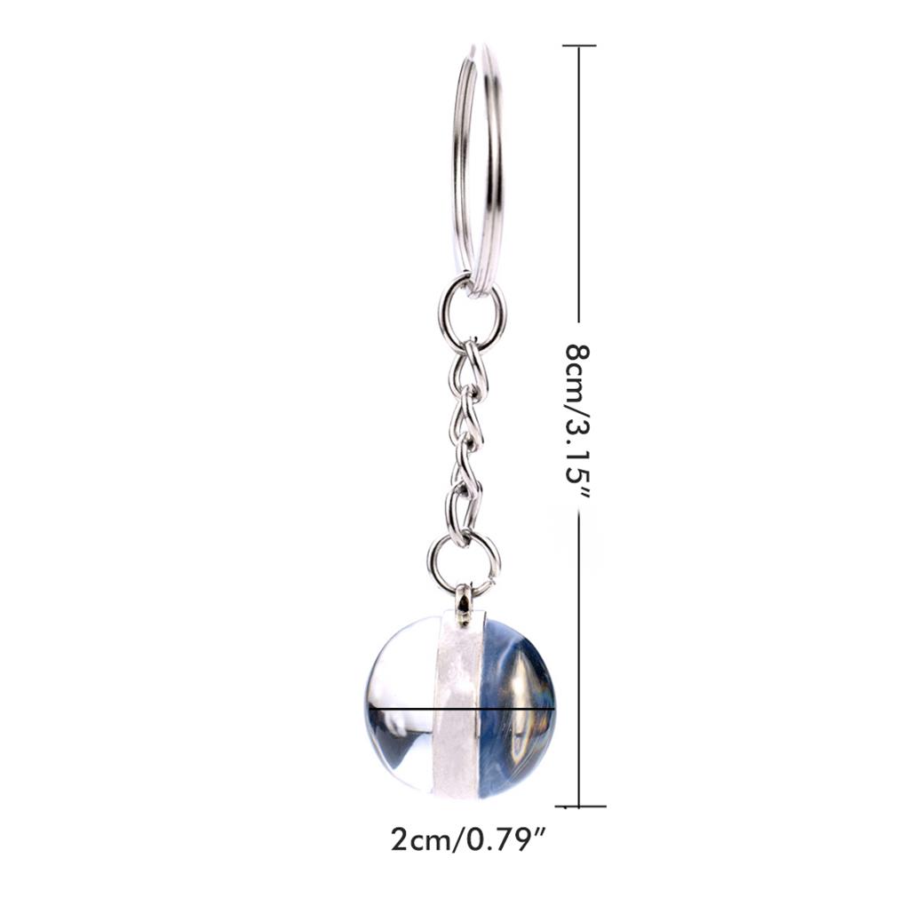 Planet Keychain Stylish Decorative Hanging Portable Luminous Glossy Round Exquisite Alloy Windshield Pendant Ornament