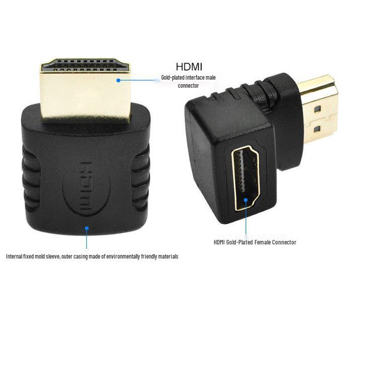 HDMI Male to Female 90° Wall-Mount TV Elbow Adapter